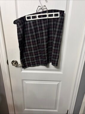Ricki's Black and Gray Plaid Midi Skirt